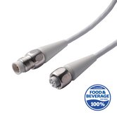 F+B Sensor cable, 16,4 ft., M12 plug/M12 socket, A-coded, for 24V
