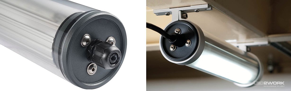 Illustration of LED industrial light fixture | LED tube light fixture | INROLED_70 by LED2WORK