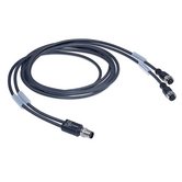 Y distributor M12 with cable outlet (2x2m), A-coded