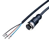 Sensor cable, 8,2 ft., 4-wire, open/M12 socket, A-type coded, for 24V