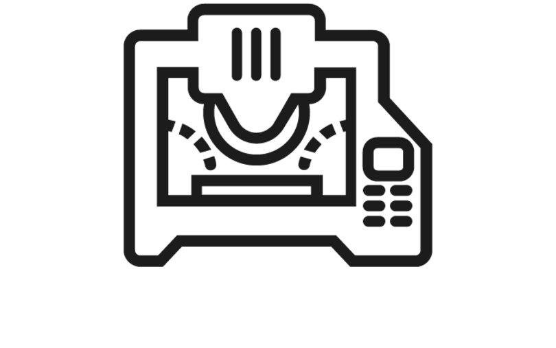 Stylized CNC grinding machine