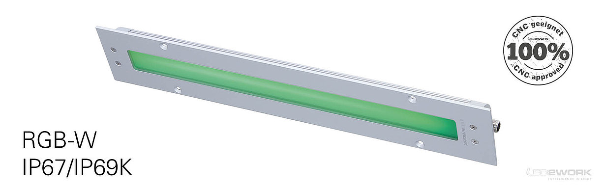 Image of the LED machine luminaire | LED signal lamp | TUBELED_40_II_RGB_W - LED2WORK