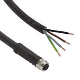 Sensor cable, 32,81 ft., open/M12 socket, S-coded, for 230V