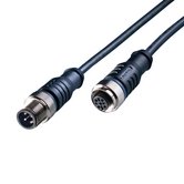Sensor cable, 16,4 ft., M12 plug/M12 socket, A-type coded, for 24V