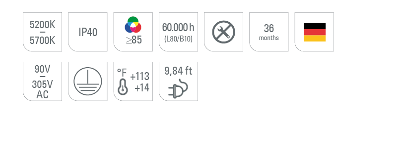 LED System Light | LED Workbench Light | Icons | LED2WORK