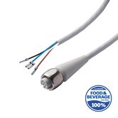 F+B Sensor cable, 32,81 ft., open ends/M12 socket, A-coded, for 24V