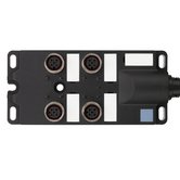 Sensor/actuator box, 4-fold, with fixed cable connection
