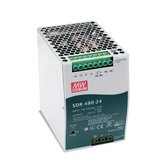 Top-hat rail PSU, 480 W, fixed voltage 24V DC