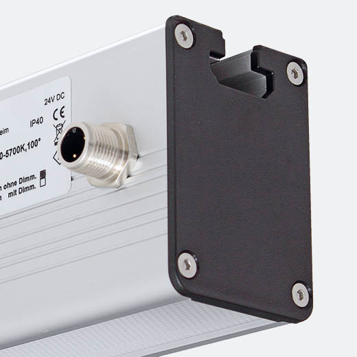 Detail: M12 connector for connecting the PROFILED DC | LED Profile Light | PROFILED - LED2WORK