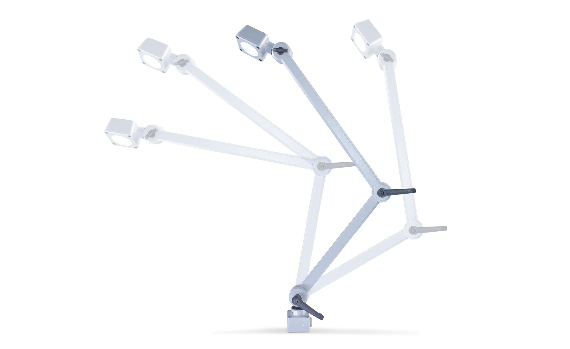 Articulated arm light in use