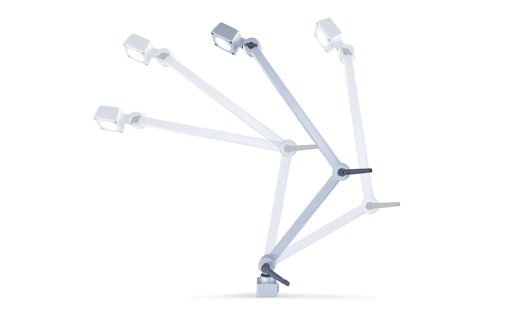 Articulated arm light in use